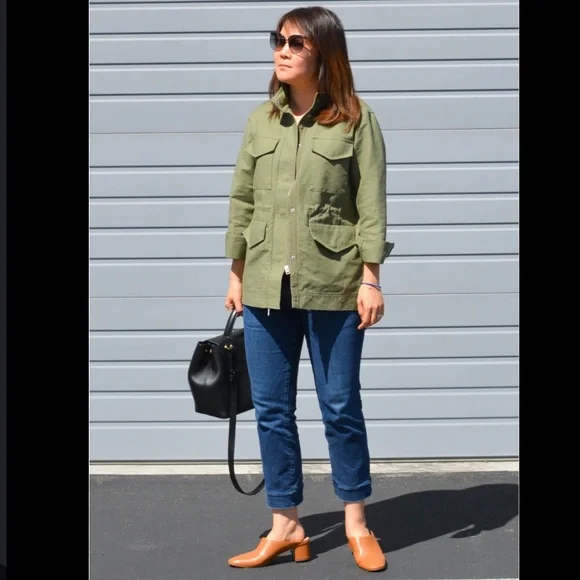 EVERLANE The Modern Utility Jacket in Green XS - Picture 4 of 12